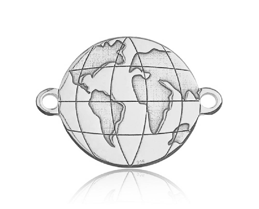 Sadingo Schmuckverbinder Globe | 12,1x16,1 mm Black Friday