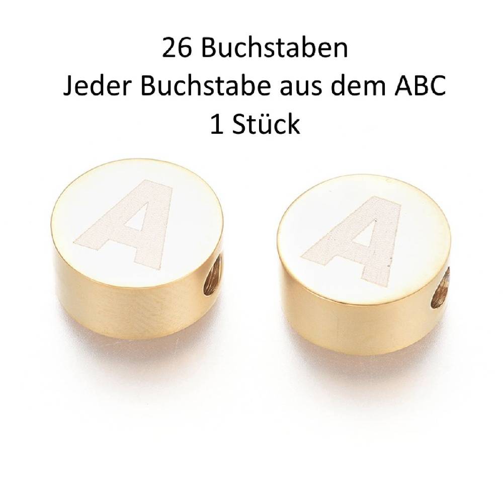 Sadingo Buchstabenperlen | 26 Stück, 10mm Räumungsverkauf