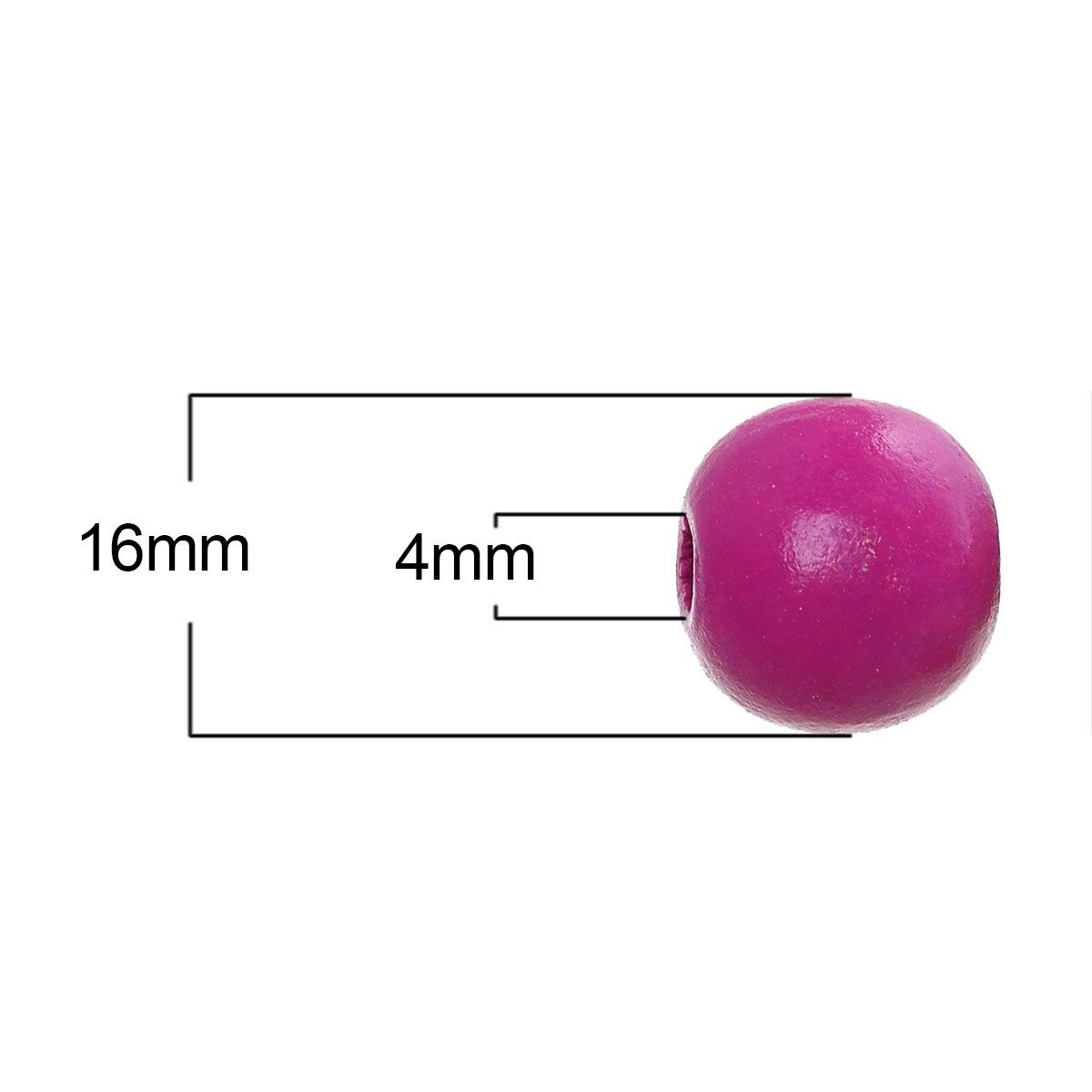 Sadingo Holzperlen bunt | 100 Stk. 16mm Letzte 3 Tage