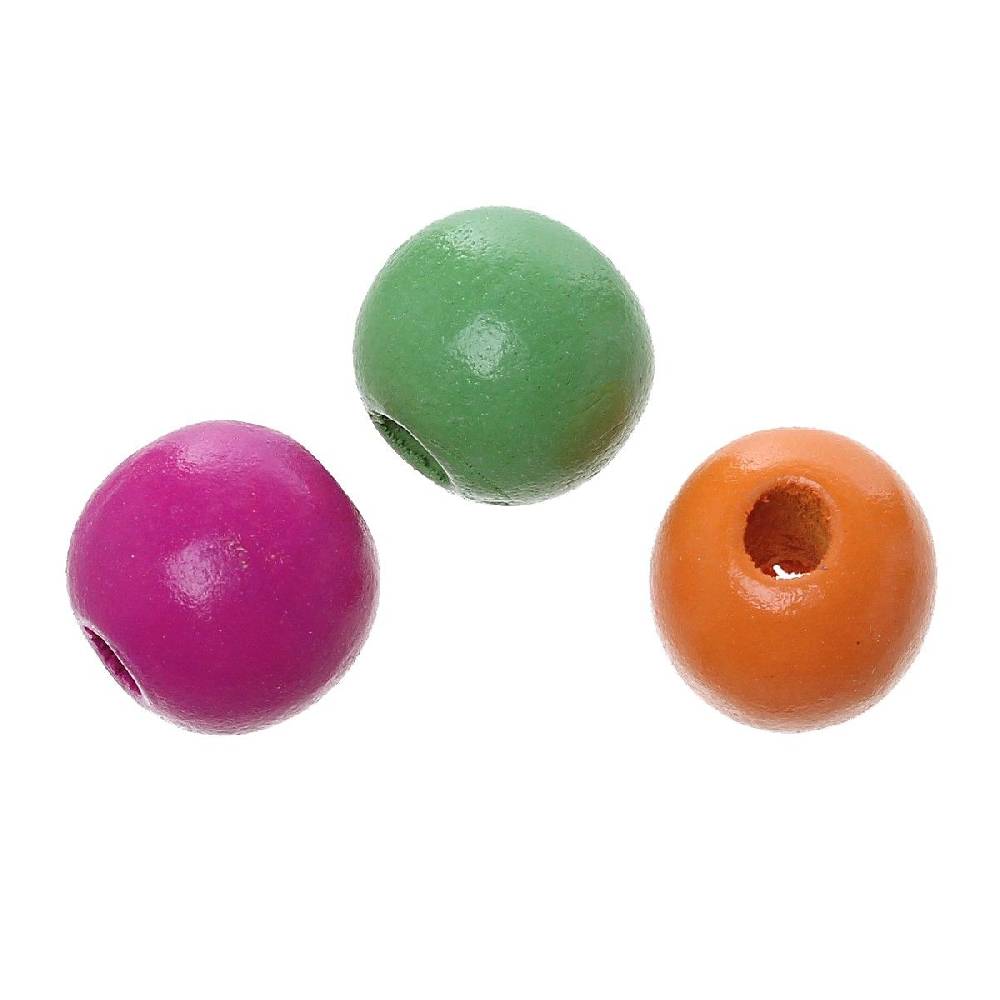 Sadingo Holzperlen bunt | 100 Stk. 16mm Letzte 3 Tage
