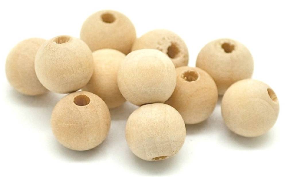 Sadingo Holzperlen natur, 100 Stück, 1 cm Neueste Stile