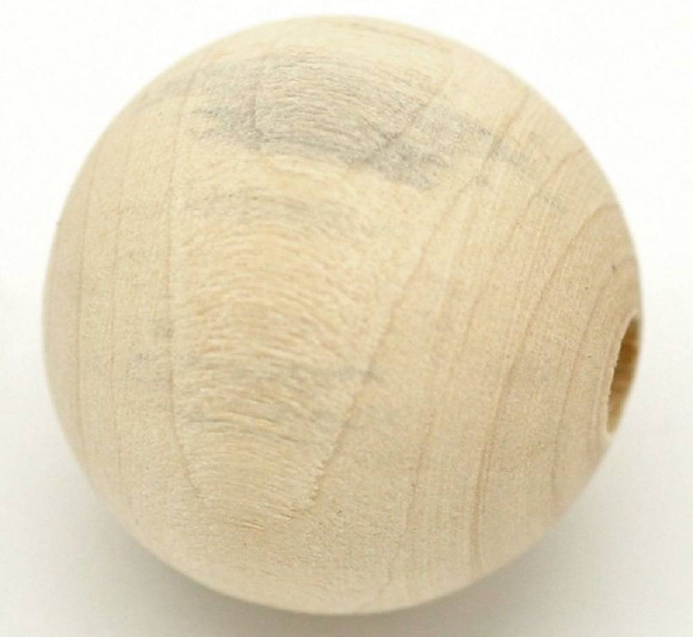 Sadingo Holzperlen natur, 30 Stk. - Ø 2,5 cm Letzte 2 Tage