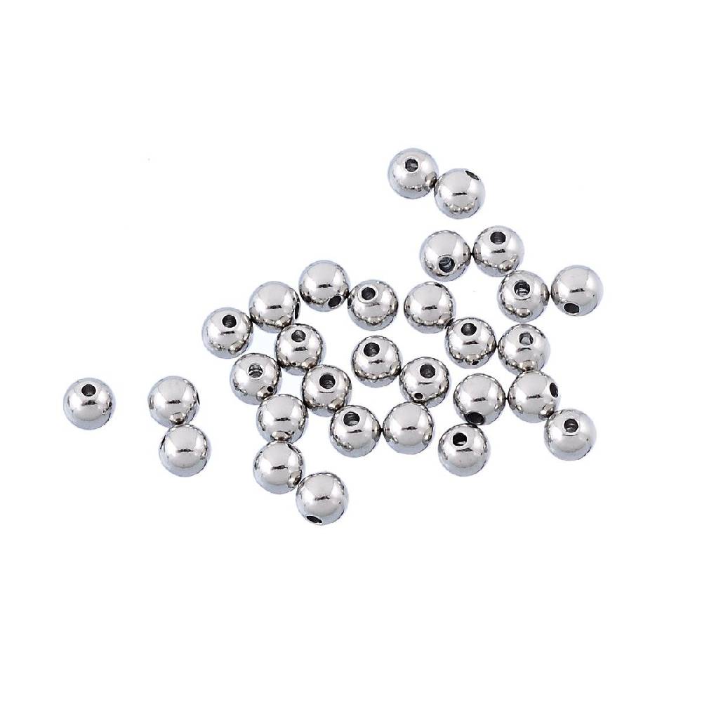 Sadingo Metallperlen in Silber | 4 mm, 50 Stück Letzter Tag