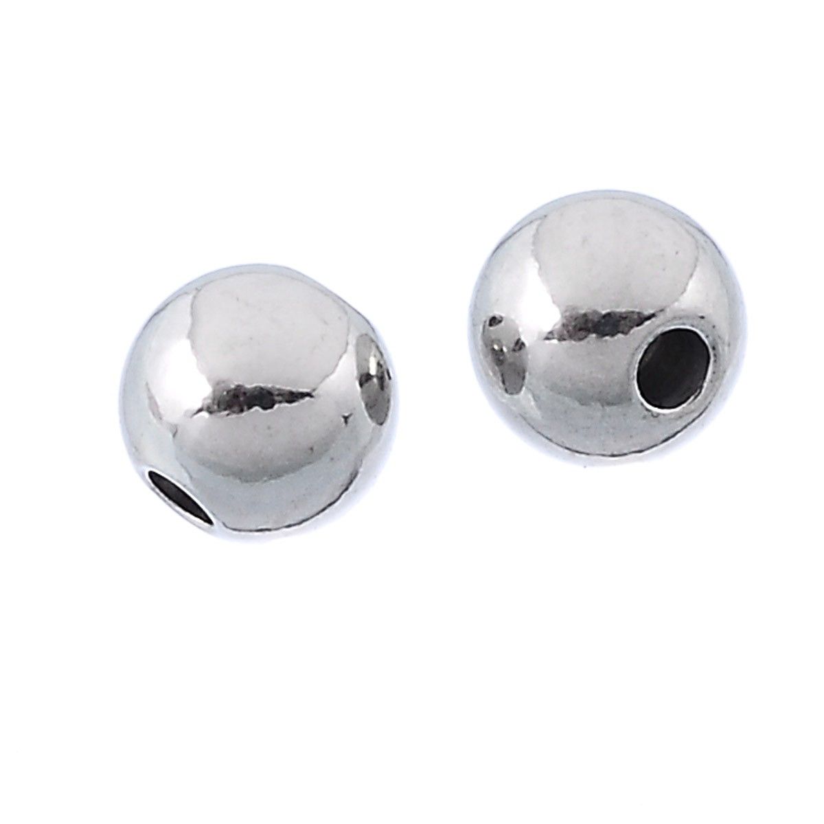 Sadingo Metallperlen in Silber | 4 mm, 50 Stück Letzter Tag