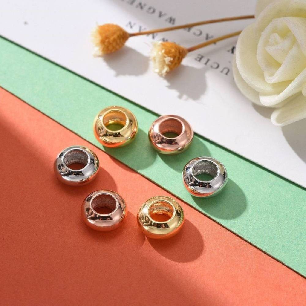 Sadingo Metallperlen Set, 30 Perlen, 3 Farben - Silber, Gold, Rosegold Bis zu 50% Rabatt