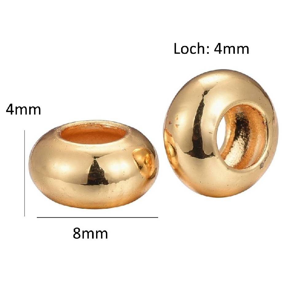 Sadingo Metallperlen Set, 30 Perlen, 3 Farben - Silber, Gold, Rosegold Bis zu 50% Rabatt