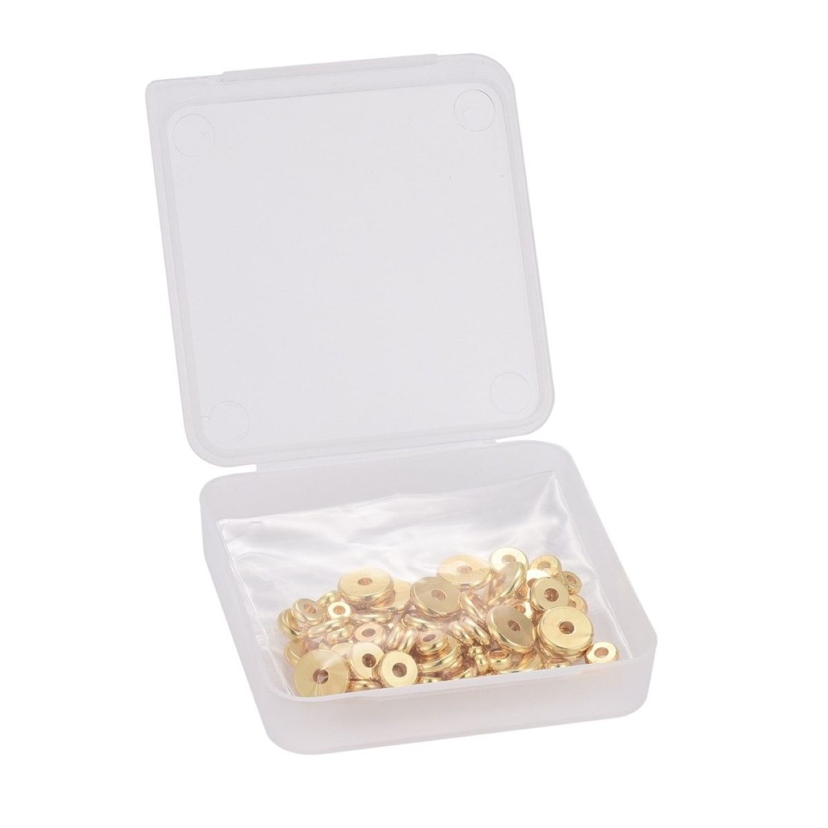 Sadingo Metallperlen Set | 1 Box, 75 Perlen, Gold, vers. Durchmesser Bis zu 60% Rabatt