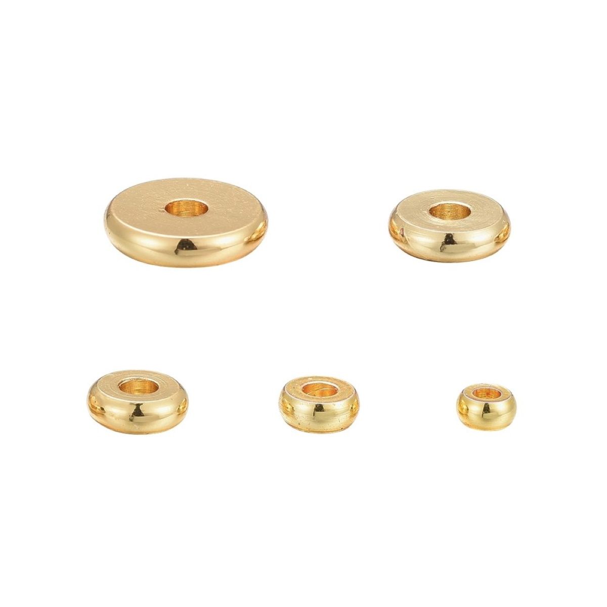 Sadingo Metallperlen Set | 1 Box, 75 Perlen, Gold, vers. Durchmesser Bis zu 60% Rabatt