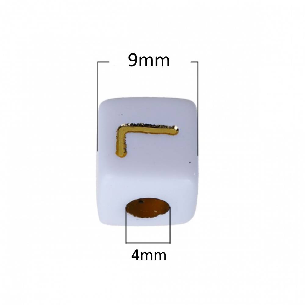 Sadingo Buchstabenperlen Mix Gold, 9mm 100Stück Nur für heute