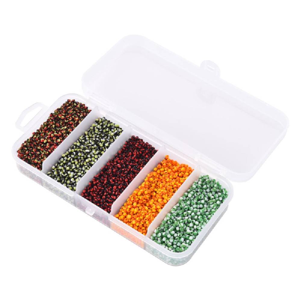 Sadingo Rocaillesperlen | 5 Farben je 16 Gramm, 1-1,5 mm Sonderangebot der Fabrik