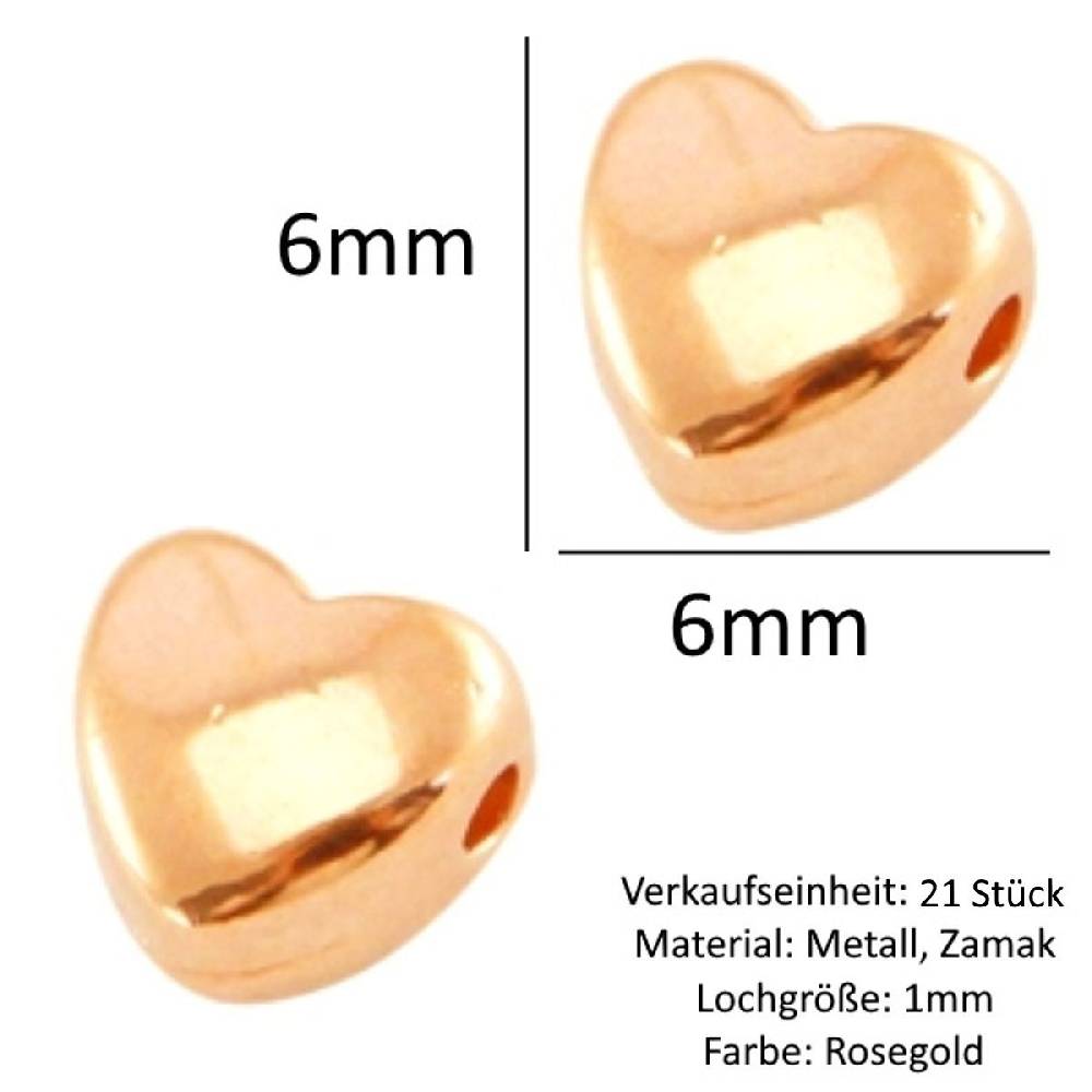Sadingo Metallperlen | Herz-Perlen 6mm Bis zu 55% Rabatt