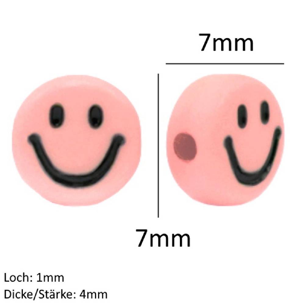 Sadingo Acrylperlen Smiley | 90 Stück, 7mm Discount Store für neue Produkte