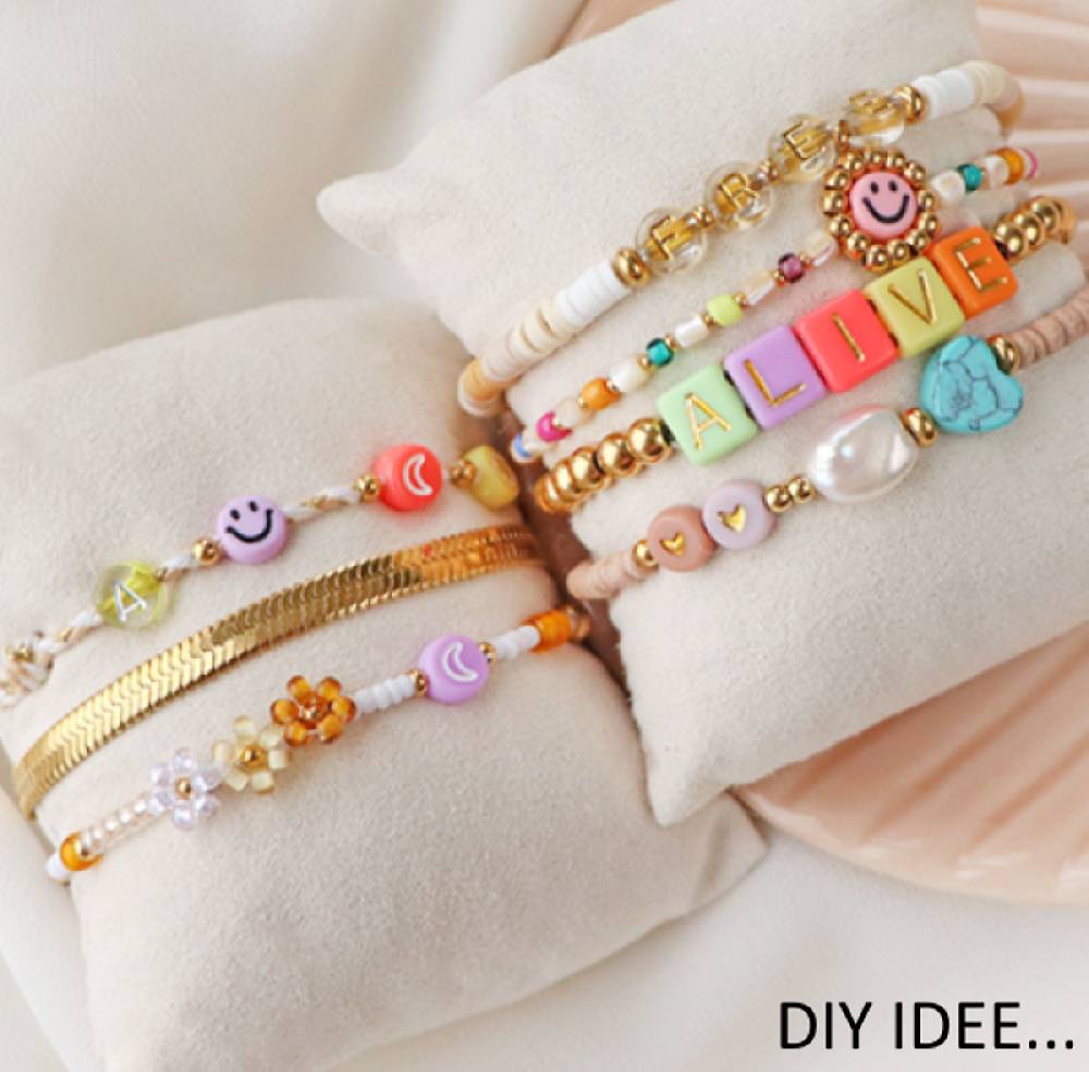Sadingo Acrylperlen Smiley | 90 Stück, 7mm Discount Store für neue Produkte