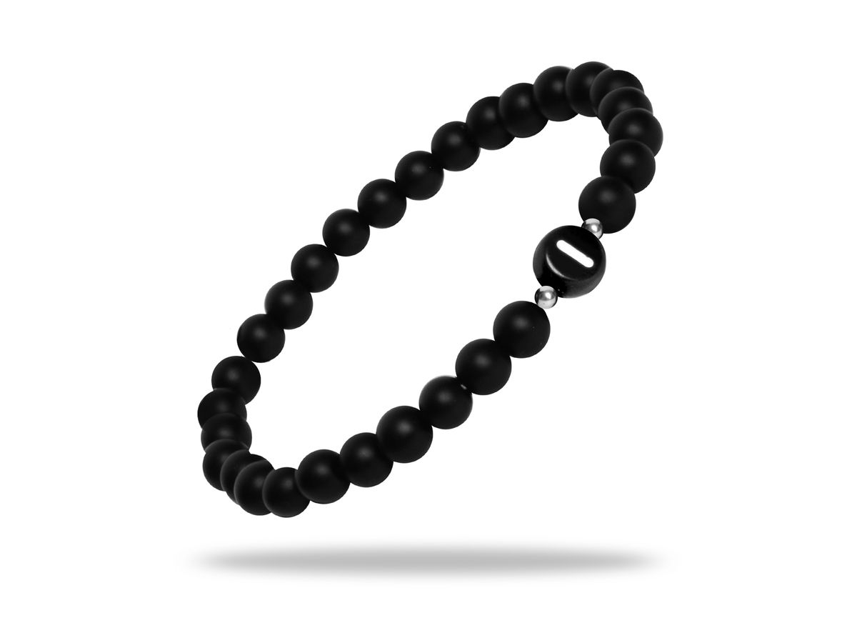 Sadingo Partnerarmband Set "STAR" aus schwarzen Natursteinperlen Günstiger Verkauf