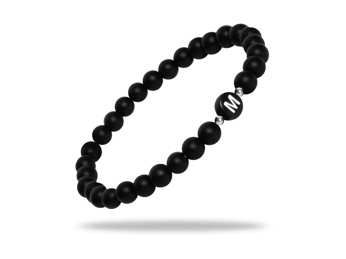Sadingo Partnerarmband Set "STAR" aus schwarzen Natursteinperlen Günstiger Verkauf