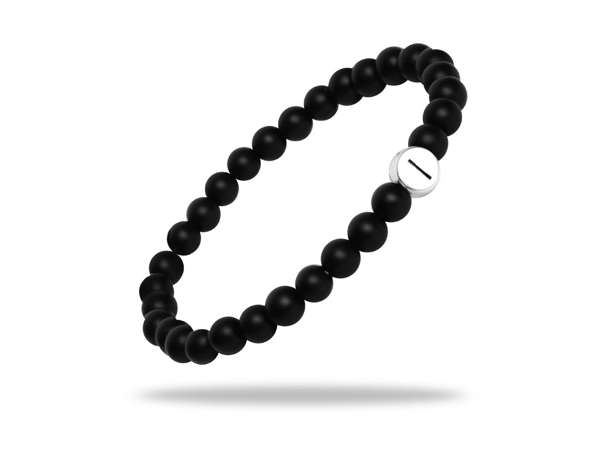 Sadingo Partnerarmband Set "MOON" aus schwarzen Natursteinperlen Blitzverkäufe