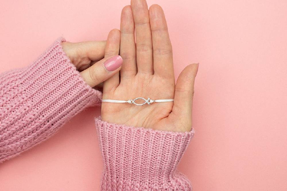 Sadingo Armband weiß für Mädchen (größenverstellbar) Ichthys Fisch Rabatt