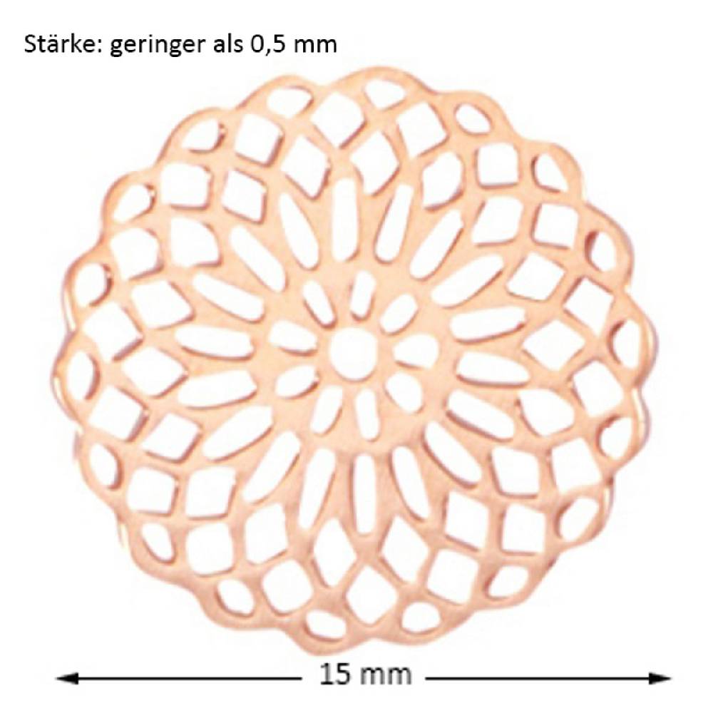 Sadingo Schmuckverbinder Mandala | 5 Stück, 15mm Großer Ausverkauf