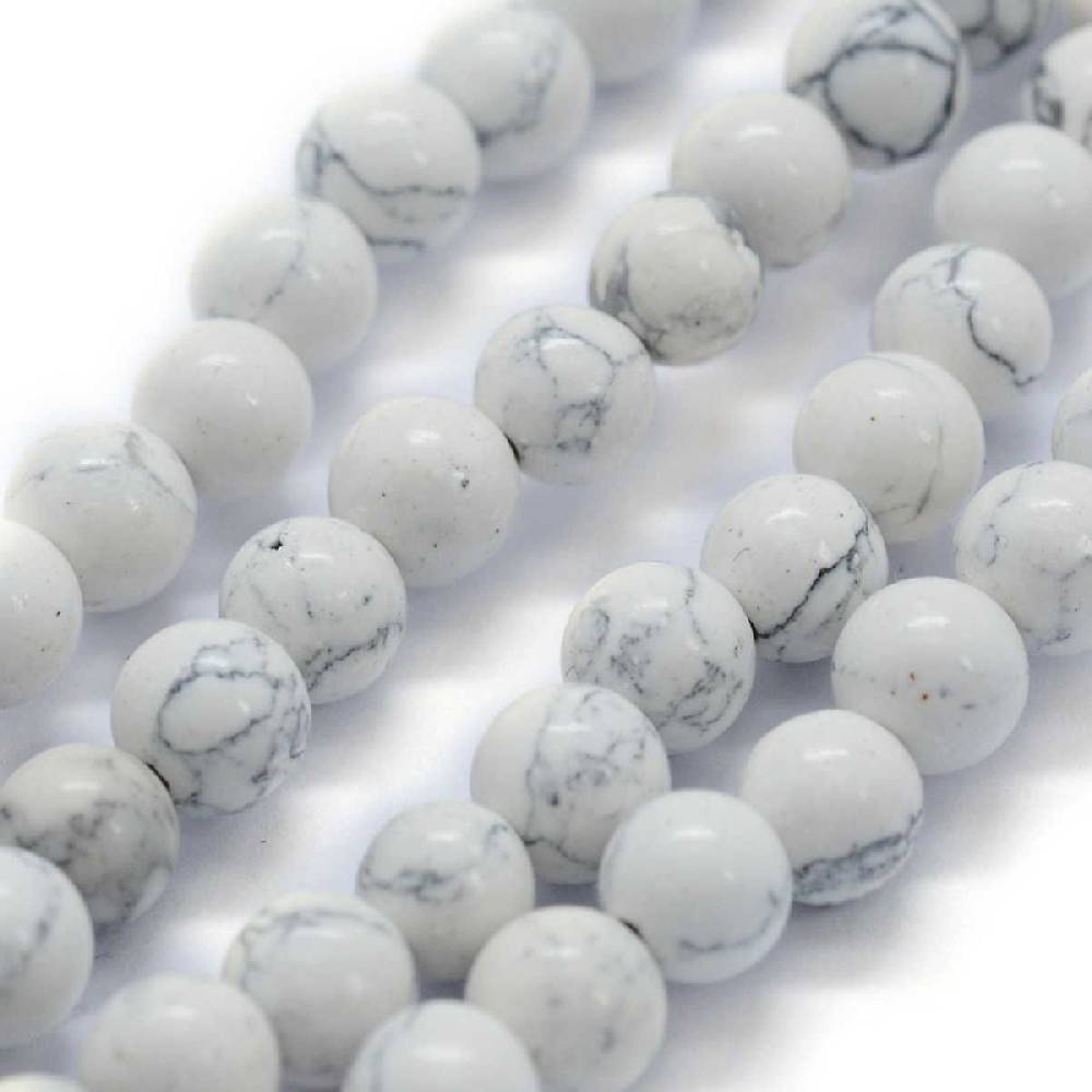 Sadingo Edelsteinperlen Natursteinperlen marmoriert - 63 Stück - Ø 6 mm Osterangebot