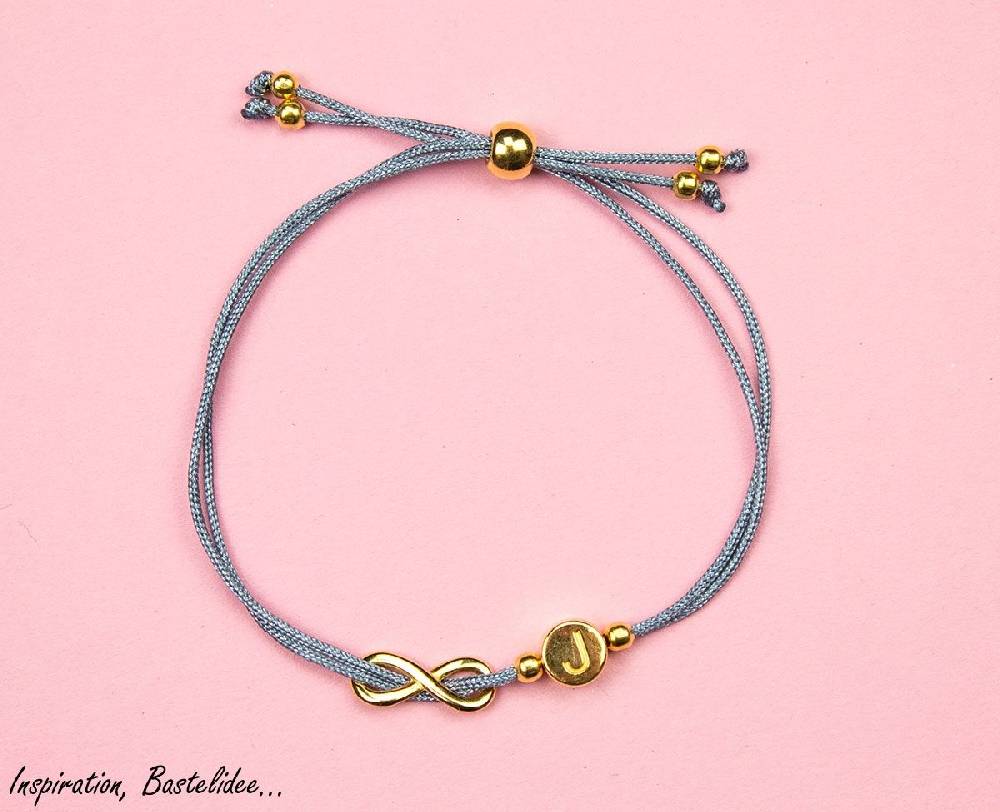 Sadingo Buchstabenperlen gold, DQ Metall, 7mm, Perlen Armband Muttertagsangebot