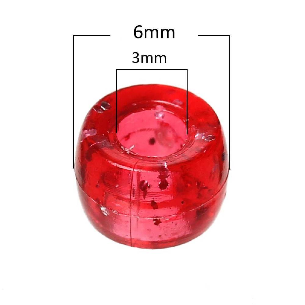 Sadingo Acrylperlen mit Glitzer | 1000 Stück, 6mm Riesige Ersparnisse