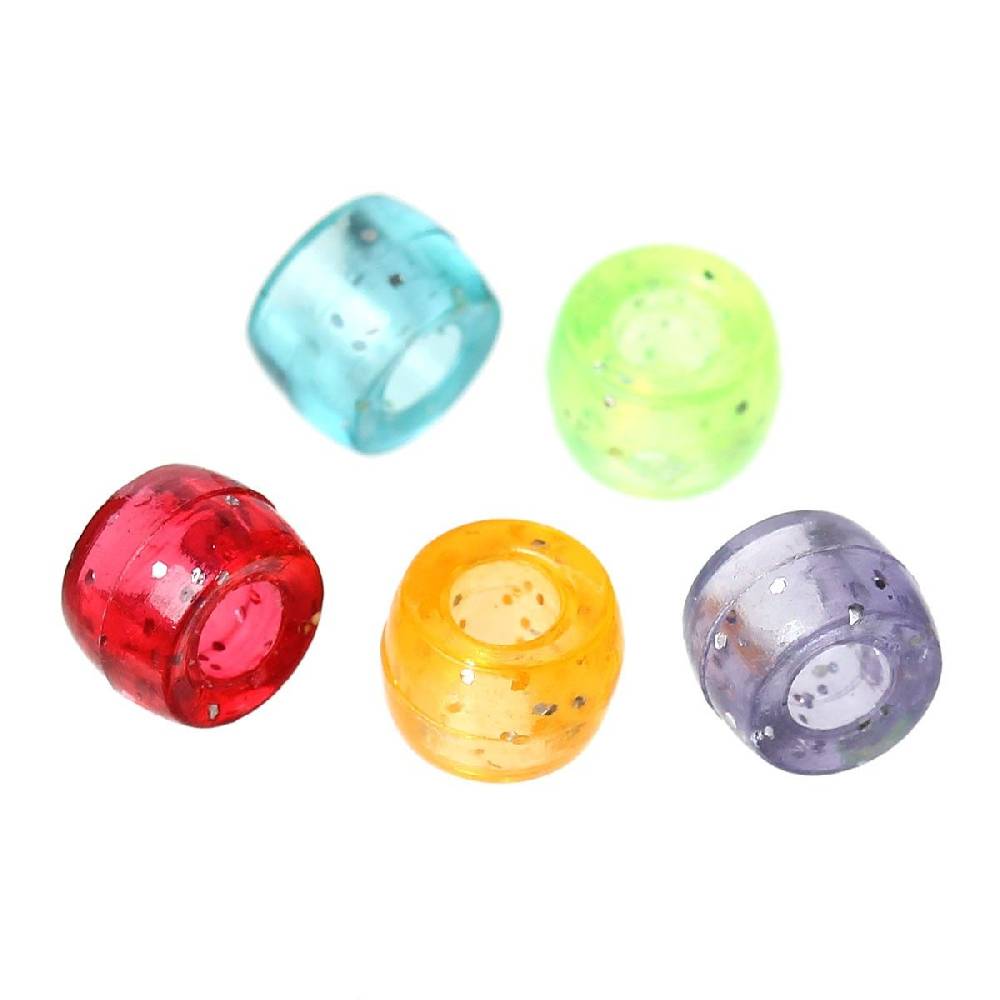 Sadingo Acrylperlen mit Glitzer | 1000 Stück, 6mm Riesige Ersparnisse