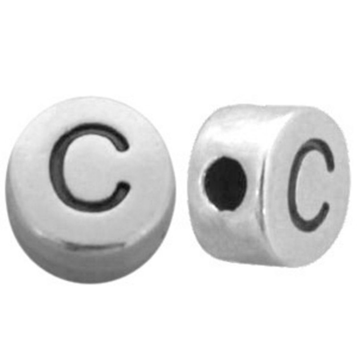 Sadingo Buchstabenperlen Set Metall silber, Bastelbedarf Letzte 3 Tage