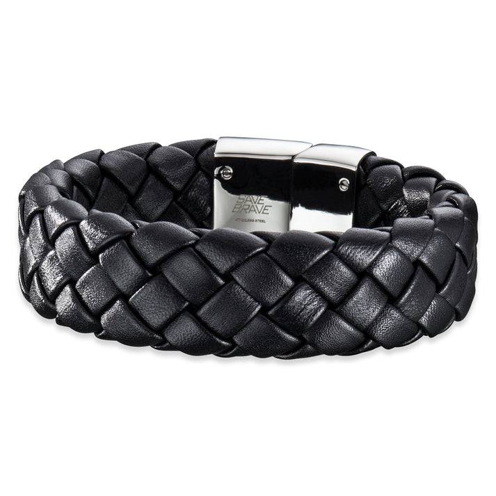 Save Brave Geflochtenes Lederarmband Kilo - braun & schwarz Begrenzte Freigabe