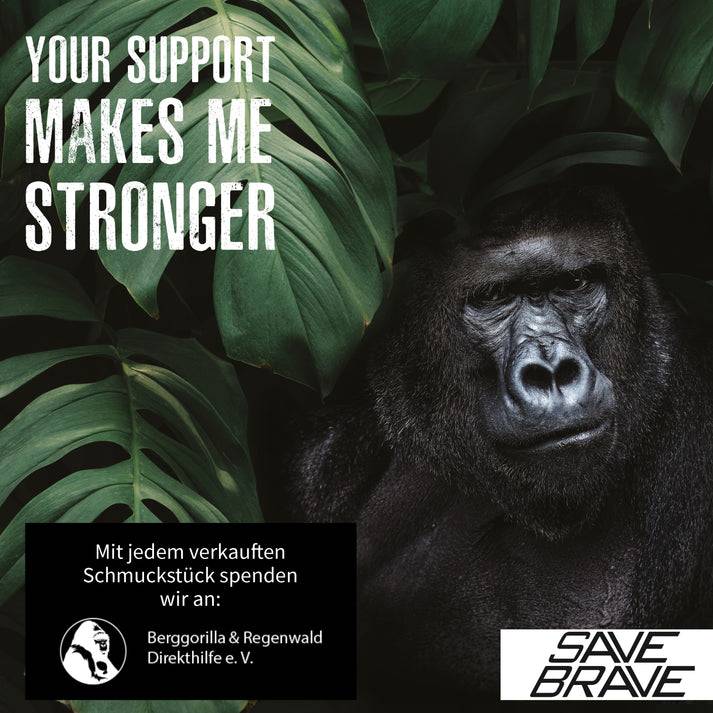 Save Brave Halskette Rano mit schwarzem Anhänger Gorillakopf JETZT KAUFEN