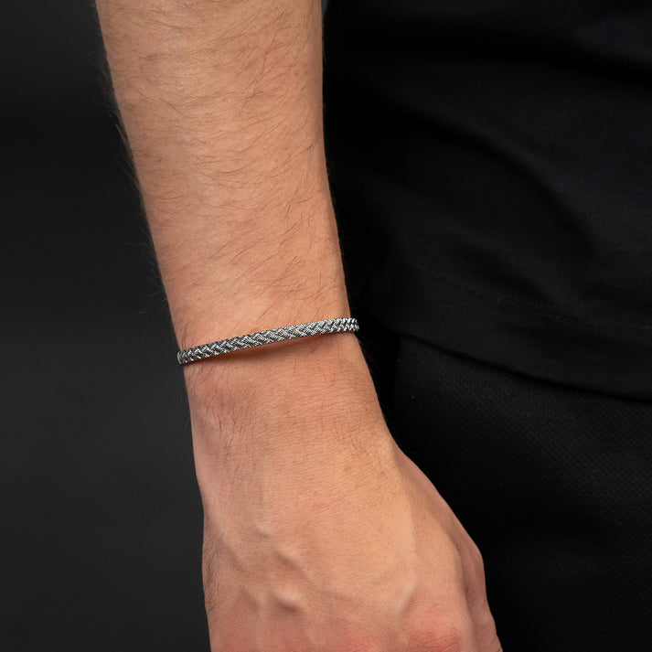 Save Brave Armreif Weave mit glänzendes Webmuster Vierteljährliche Förderung