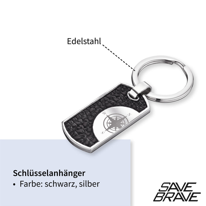 Save Brave Schlüsselanhänger aus Edelstahl Exklusive Angebote
