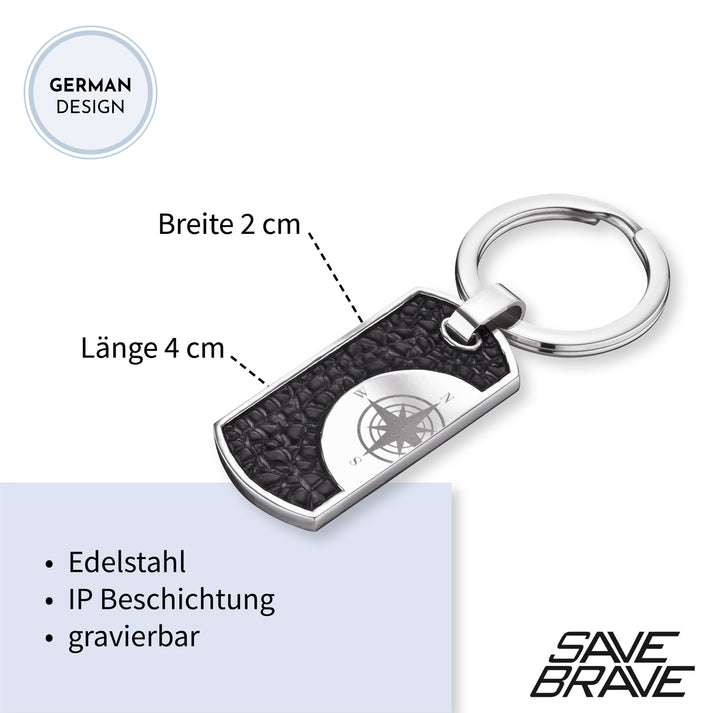 Save Brave Schlüsselanhänger aus Edelstahl Exklusive Angebote