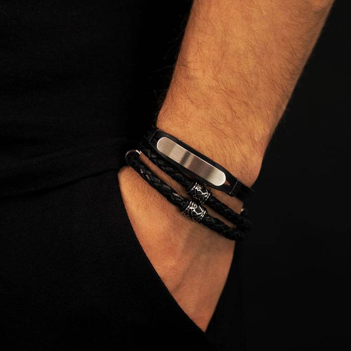 Save Brave Lederarmband Dexter mit Edelstahl Letzter Tag