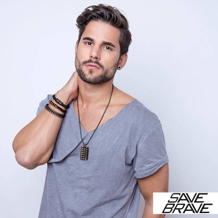 Save Brave Ohrstecker Mike aus Edelstahl - matt Discount Store für neue Produkte