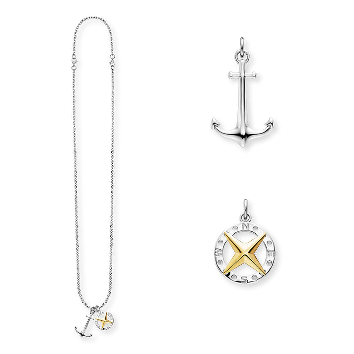 Save Brave Ankerkette mit Anhängern Anchorpolar - Farbe Silber und Gold Super Rabatt
