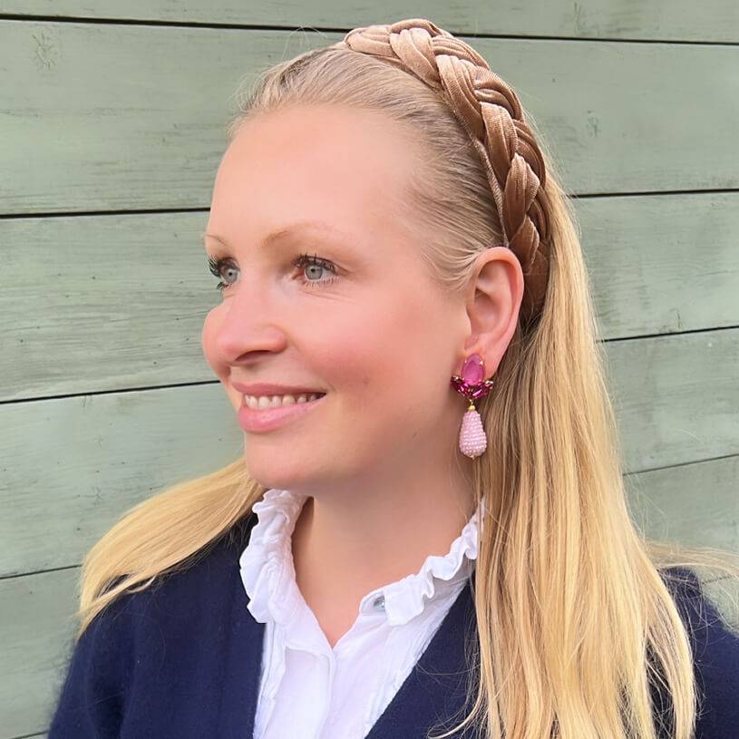 SchwesterSchwester Funkelnde Ohrstecker in Pink mit rosafarbenen Glitzertropfen von AmuseToi Letzte 2 Tage