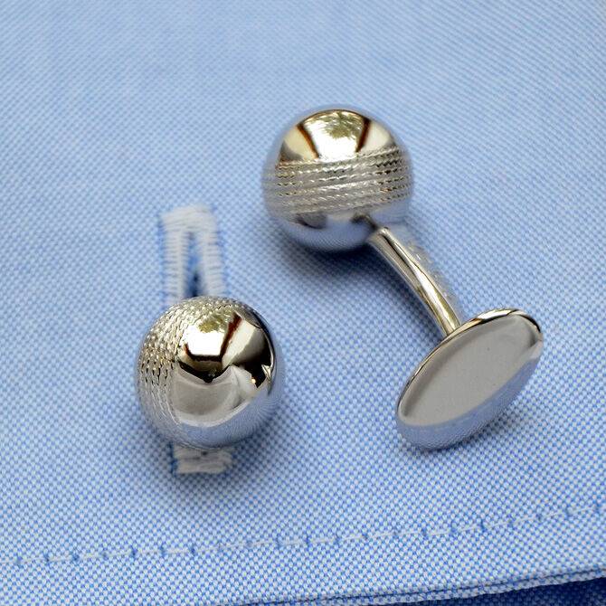 SchwesterSchwester Manschettenknöpfe Silber Cricket-Ball Bis zu 50% Rabatt