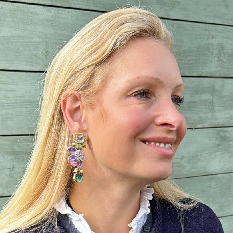 SchwesterSchwester Vorbestellbar - Dekorative Soutache-Ohrstecker in Pastelltönen Online Shopping
