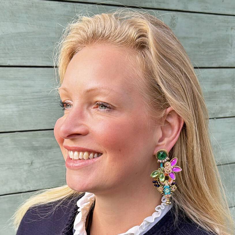 SchwesterSchwester Vorbestellbar - Große Soutache-Ohrstecker in karibischen Farben 2025