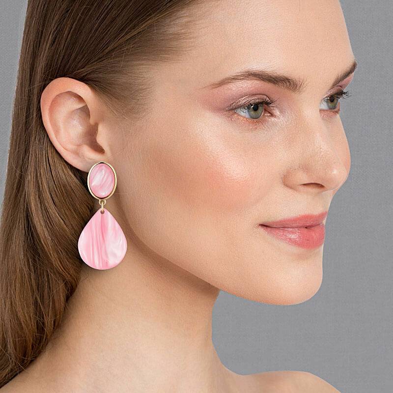 SchwesterSchwester Tropfen-Ohrringe in Rosa von AmuseToi Flash Sale