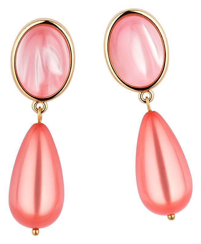 SchwesterSchwester Hellrosa Ohrstecker mit perlmutt schimmerndem Tropfen von AmuseToi Valentinstagsangebot