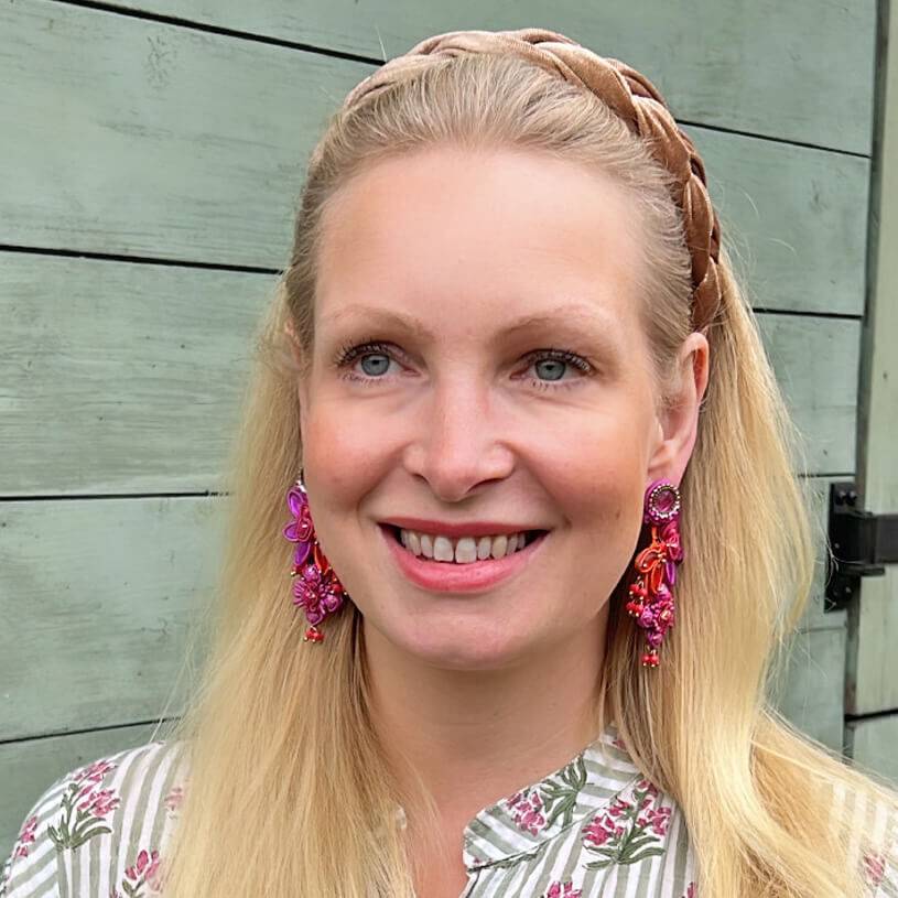 SchwesterSchwester Große Soutache-Ohrringe in Pink, Orange und Violett Günstiger Verkauf
