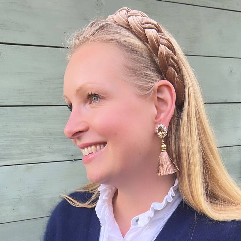 SchwesterSchwester Edel funkelnde Ohrstecker in Champagner mit Quaste Super Sparpreis