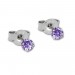 Silberdream SilberDream Ohrstecker 3er Zirkonia weiß, lila, rosa 925 Silber Ohrring SDS808 Clearance-Verkauf