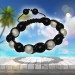 Silberdream SilberDream Shamballa Armband Stein schwarz / silber SDA913 Wochenangebot