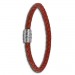 Silberdream SilberDream Leder Armband 5mm rostrot 22cm Edelstahl Verschluss LAB0522 Super Rabatt