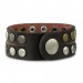 Silberdream SilberDream Nieten-Lederarmband Wickeloptik dunkelbraun Damen Leder Band LAP088N Schlussverkauf
