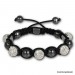 Silberdream Glitzerkugel weiß für Sterlinx London Shamballa Armband SHB00W Fabrikverkauf