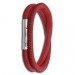 Silberdream SilberDream Leder Armband doppelt 40cm fuchsia Edelstahlverschluss LAB0840 Muttertagsangebot