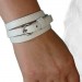 Silberdream SilberDream Lederarmband weiß unisex Leder Armband LAC560W Nur für heute